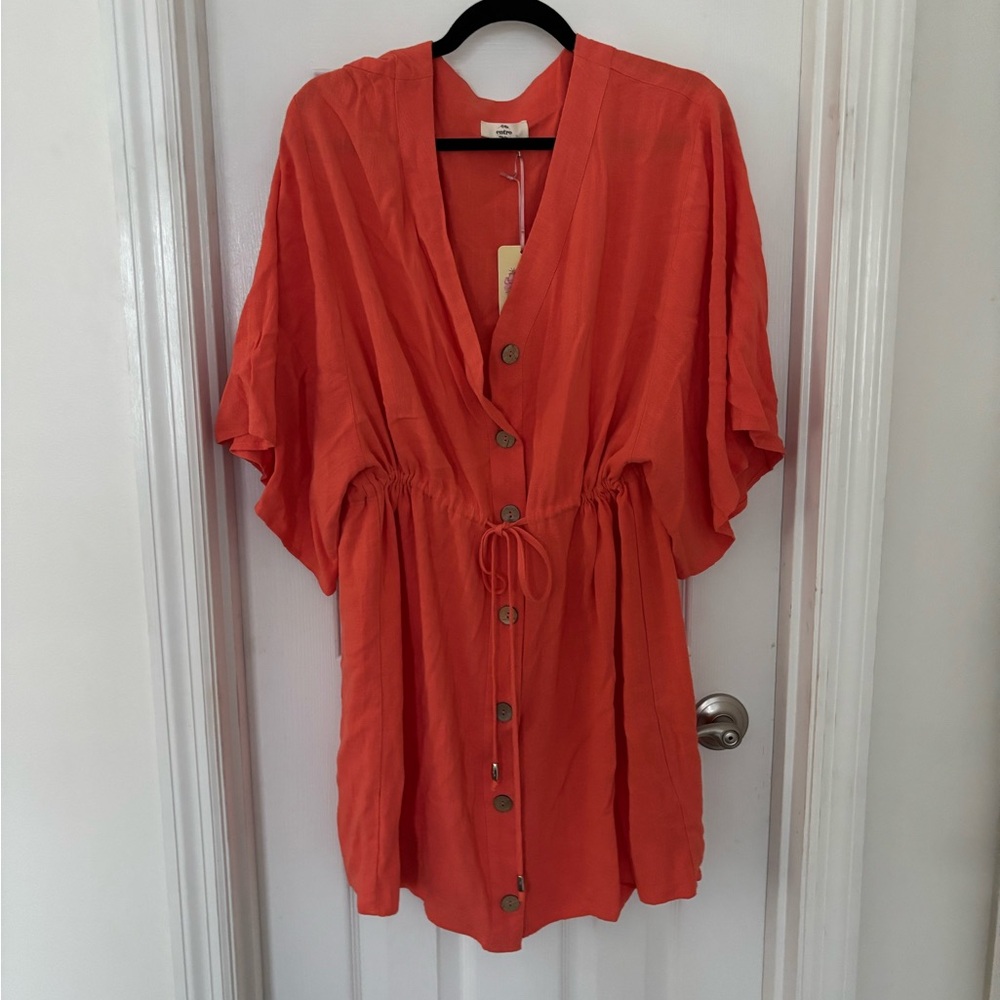 Red-orange boutique dress